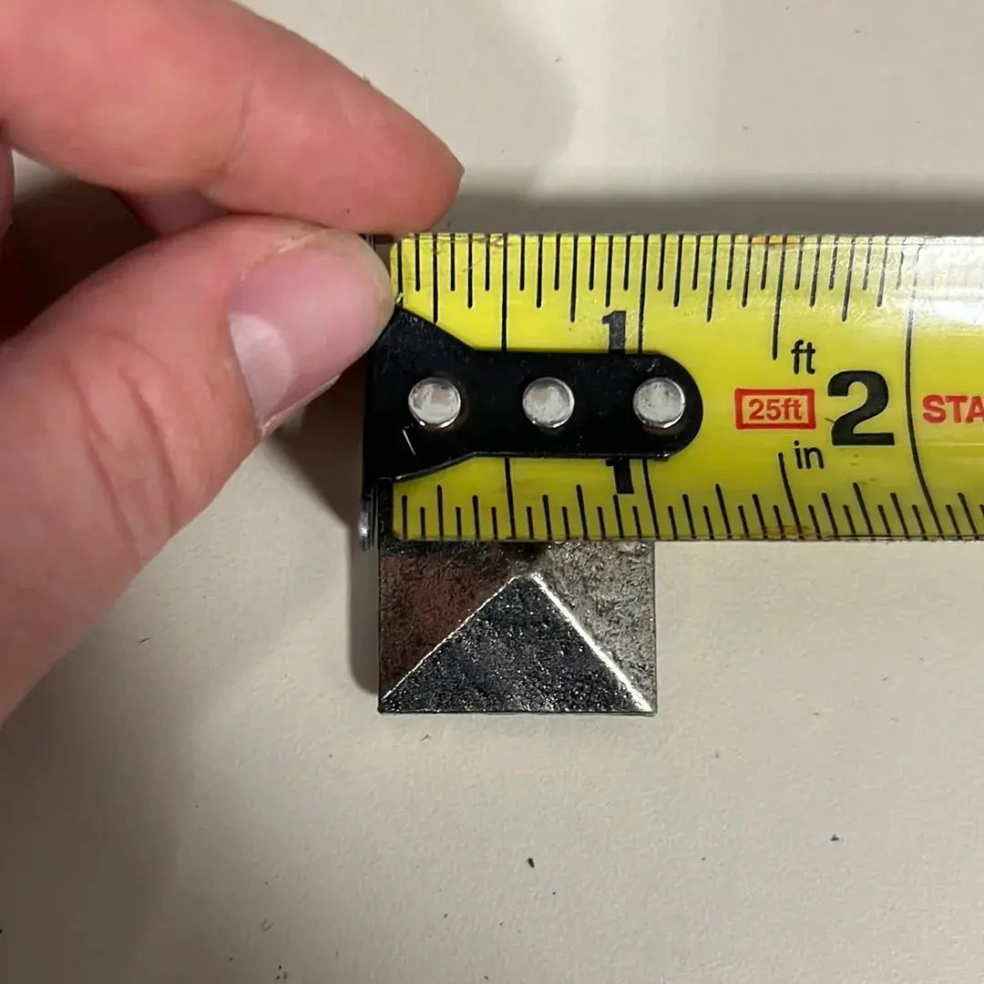 Silver pyramid shape concho with Screw