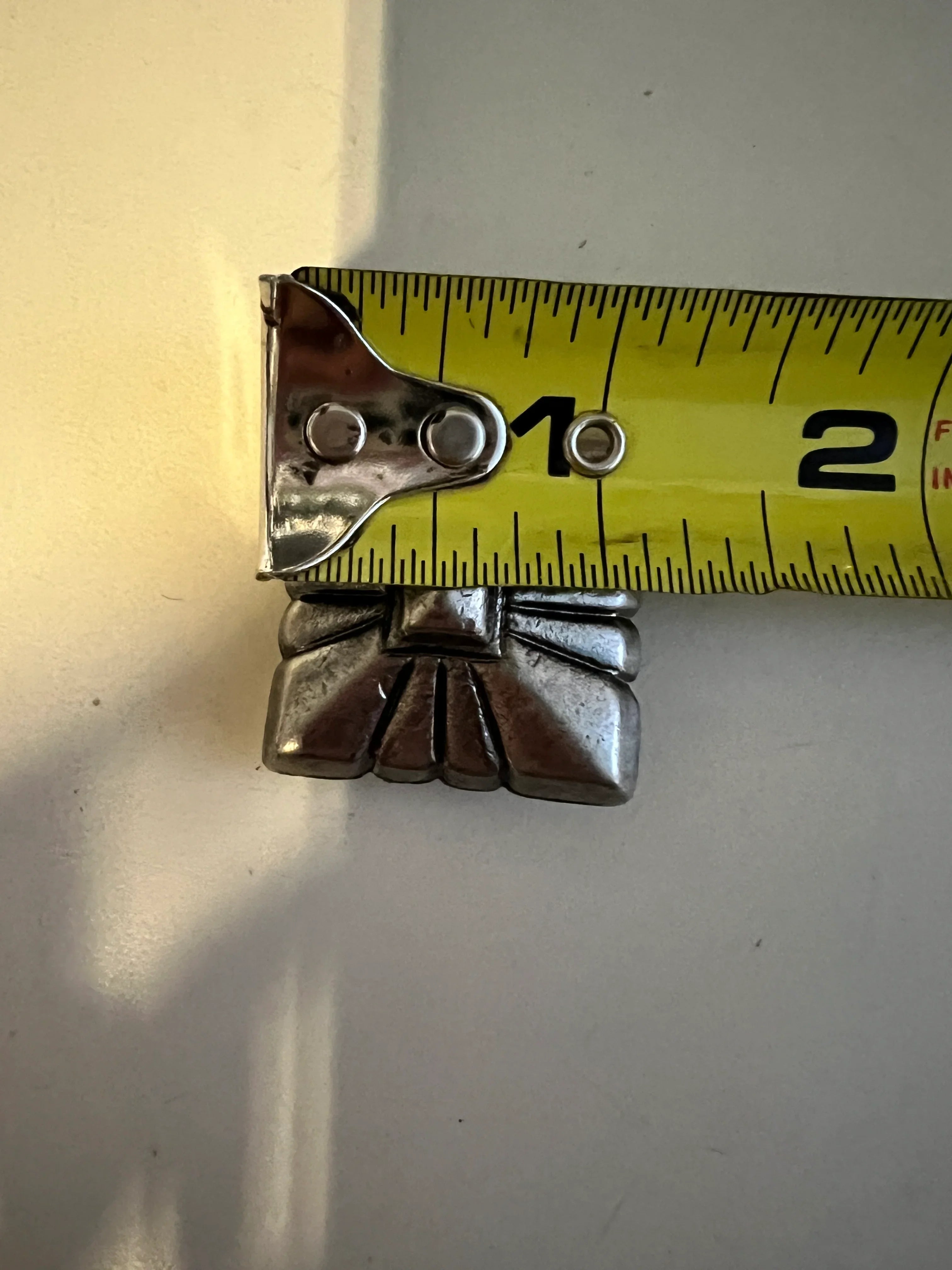 Silver pyramid embossed shape concho with Screw- size