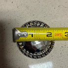 2" Silver hammered concho with Screw