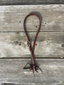 Oiled Harness Split Ear Headstall With Antique Silver Bar Buckle
