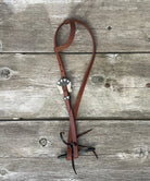 Oiled Harness Single Ear Headstall With Cowboy Gambler Buckle Horse