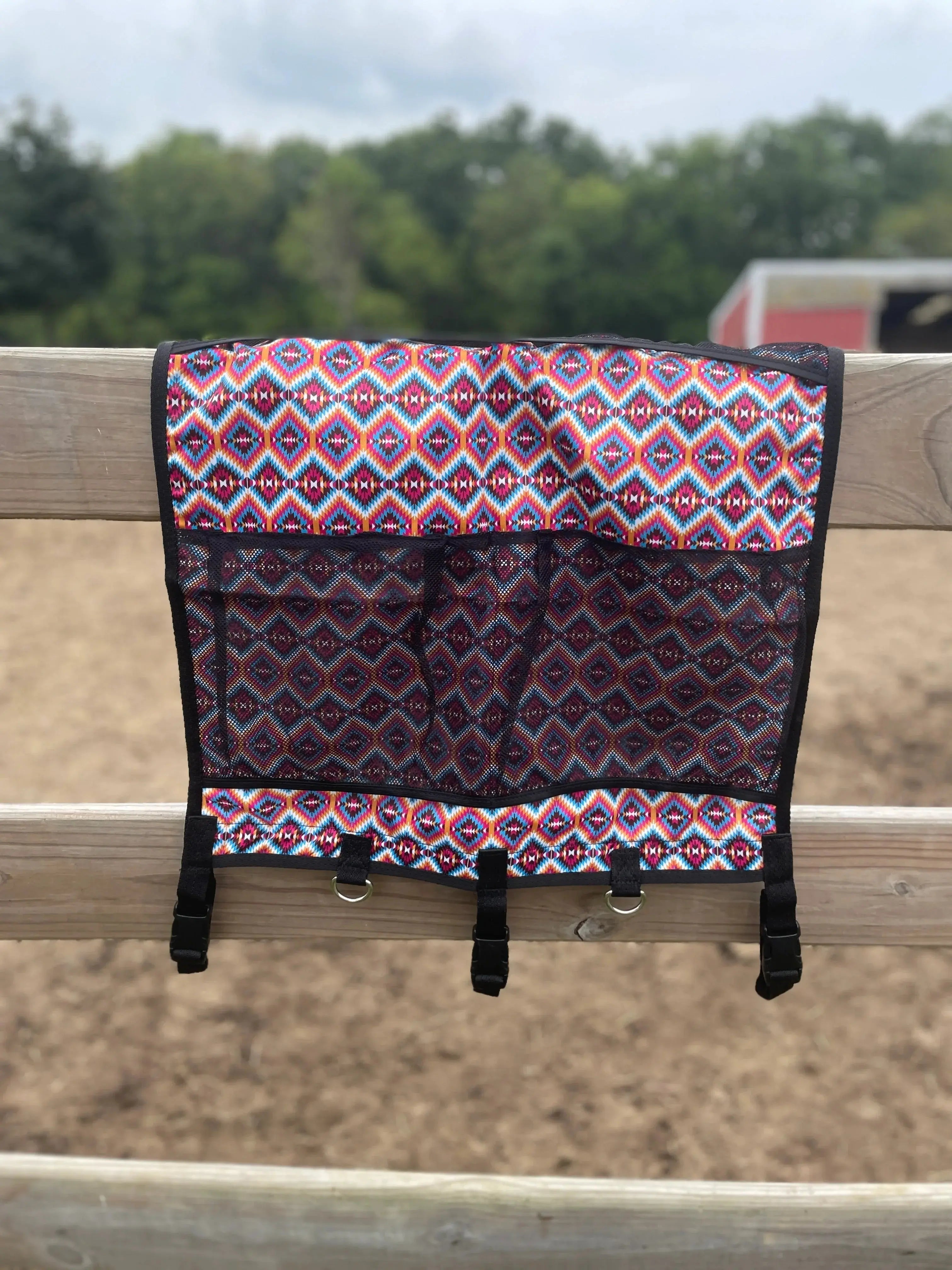 Bright Pink Aztec Hanging Trailer Organizer