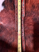 Turquoise Vine Leather Dog Collar Dog- size