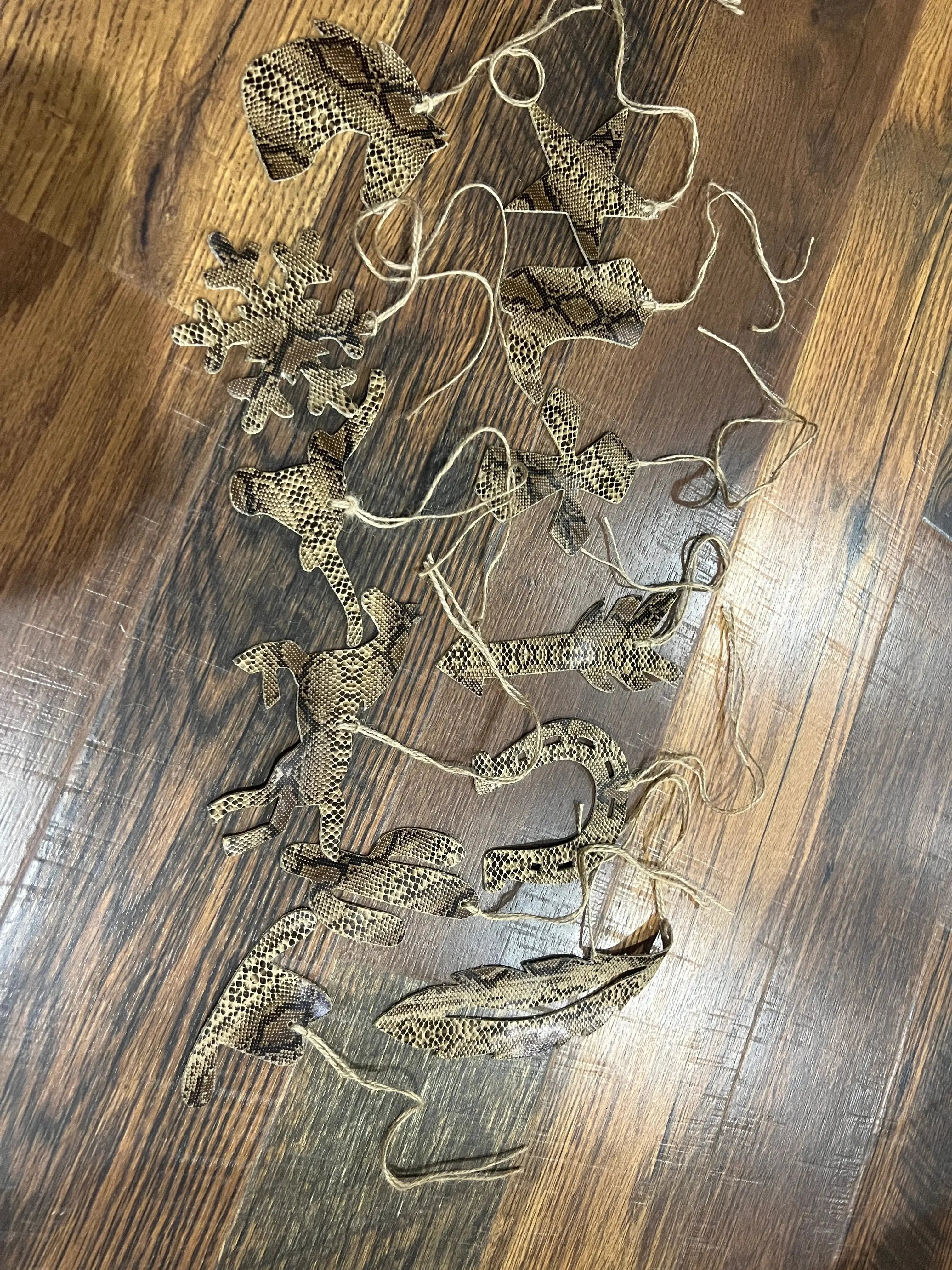 Python Leather Christmas Ornament -Sold Individually