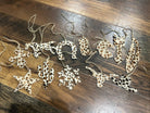 CHEETAH Leather Cowhide Christmas Ornament - Sold Individually