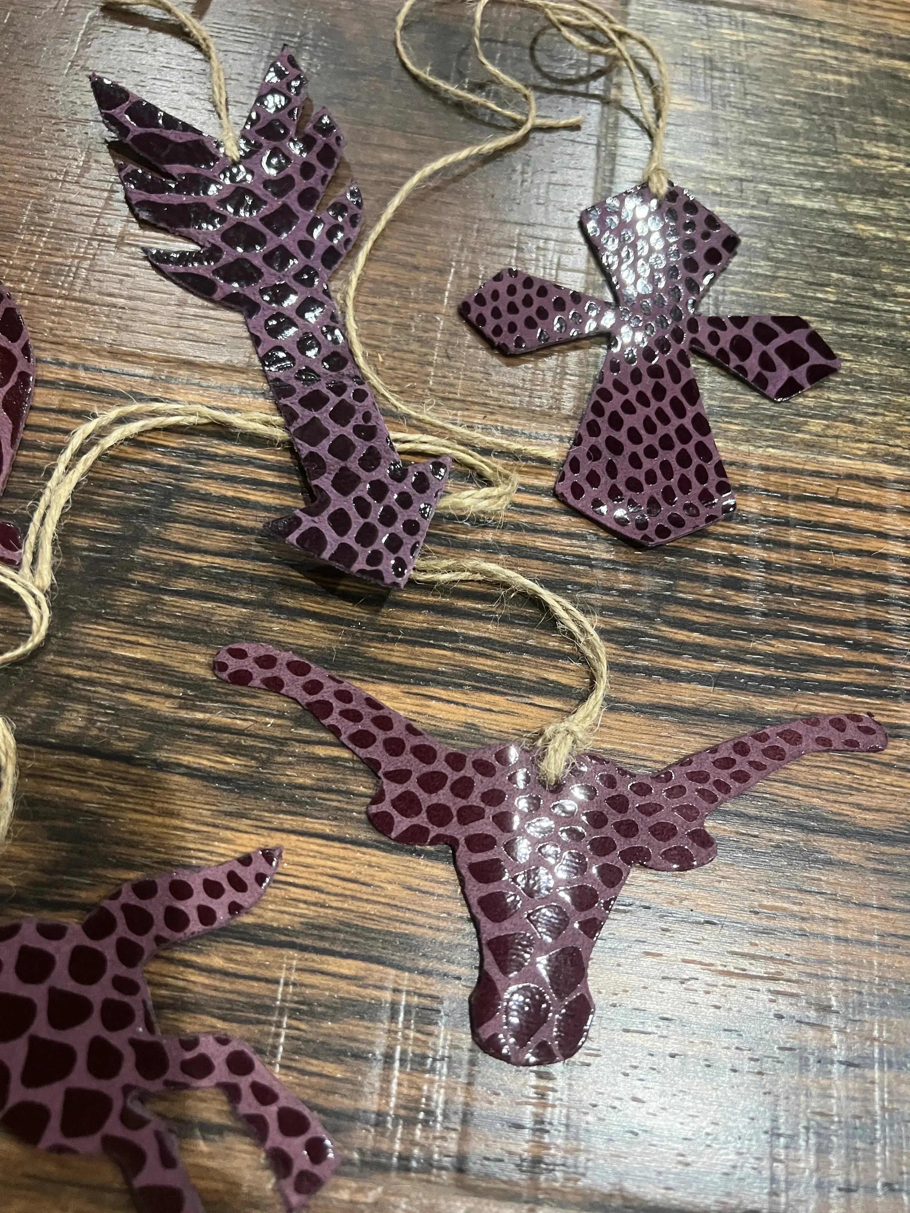 Purple Snake Leather Christmas Ornament