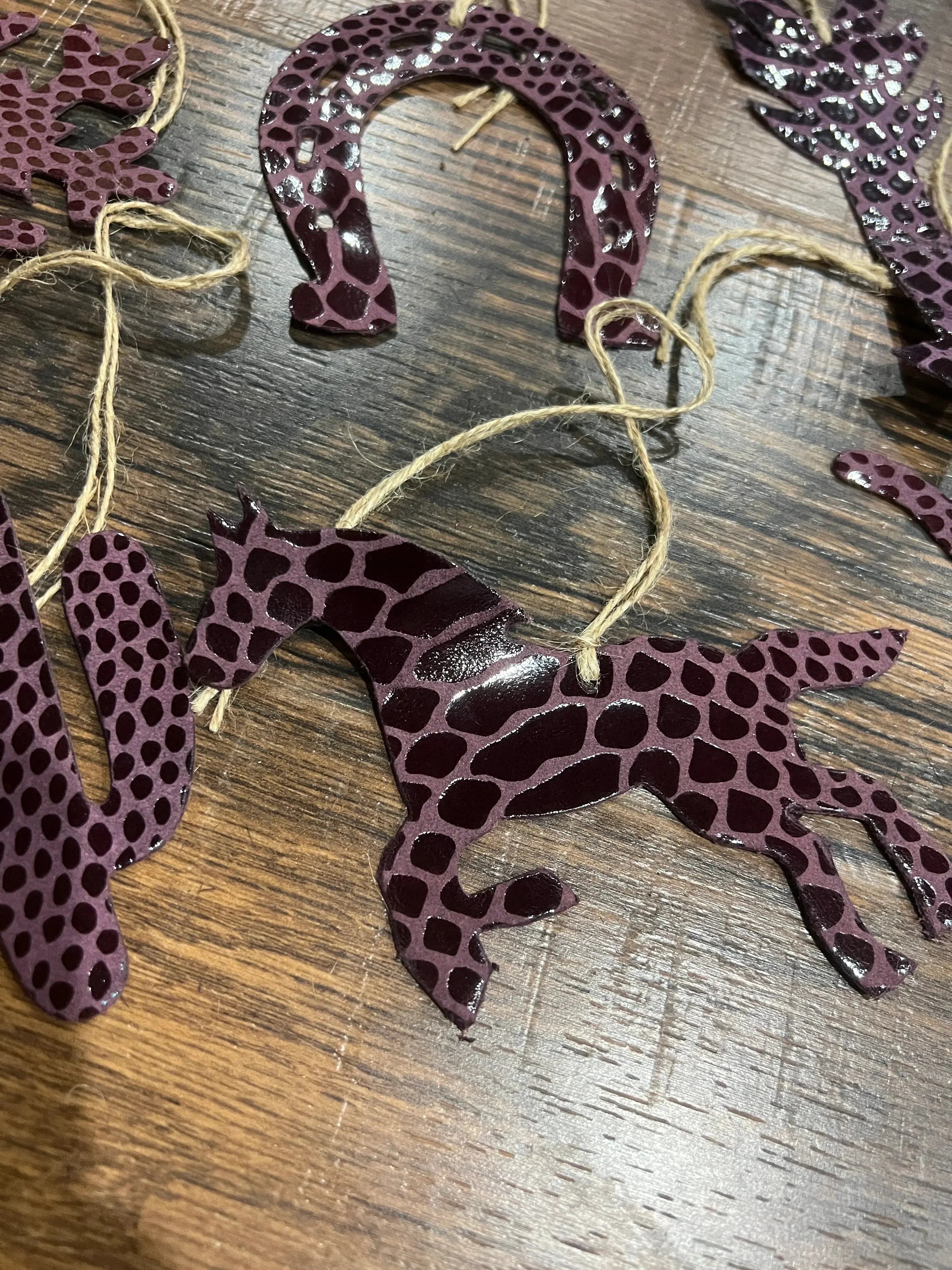 Purple Snake Leather Christmas Ornament