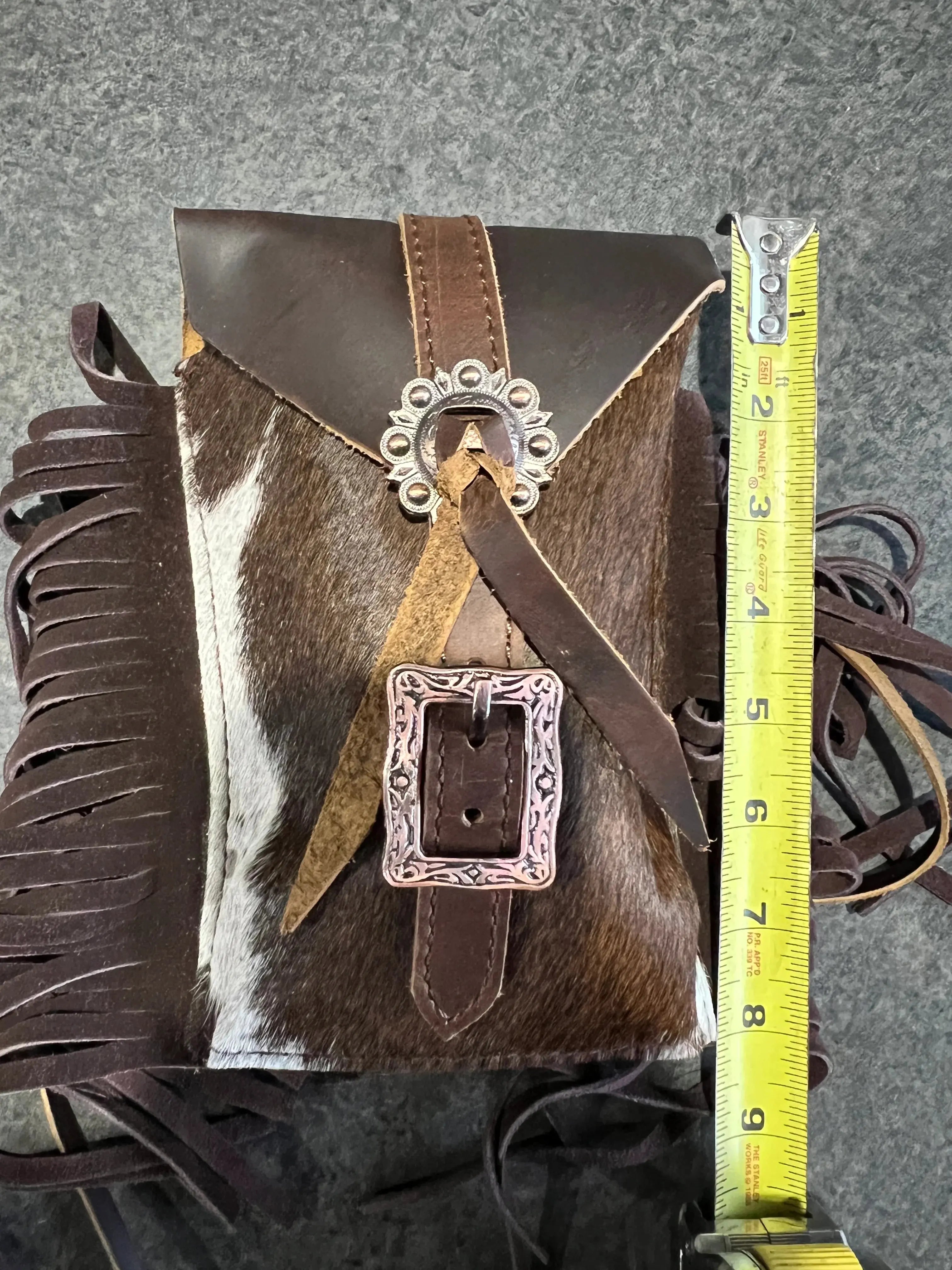 Hair on Cowhide Saddle Bag Rear Cinch
