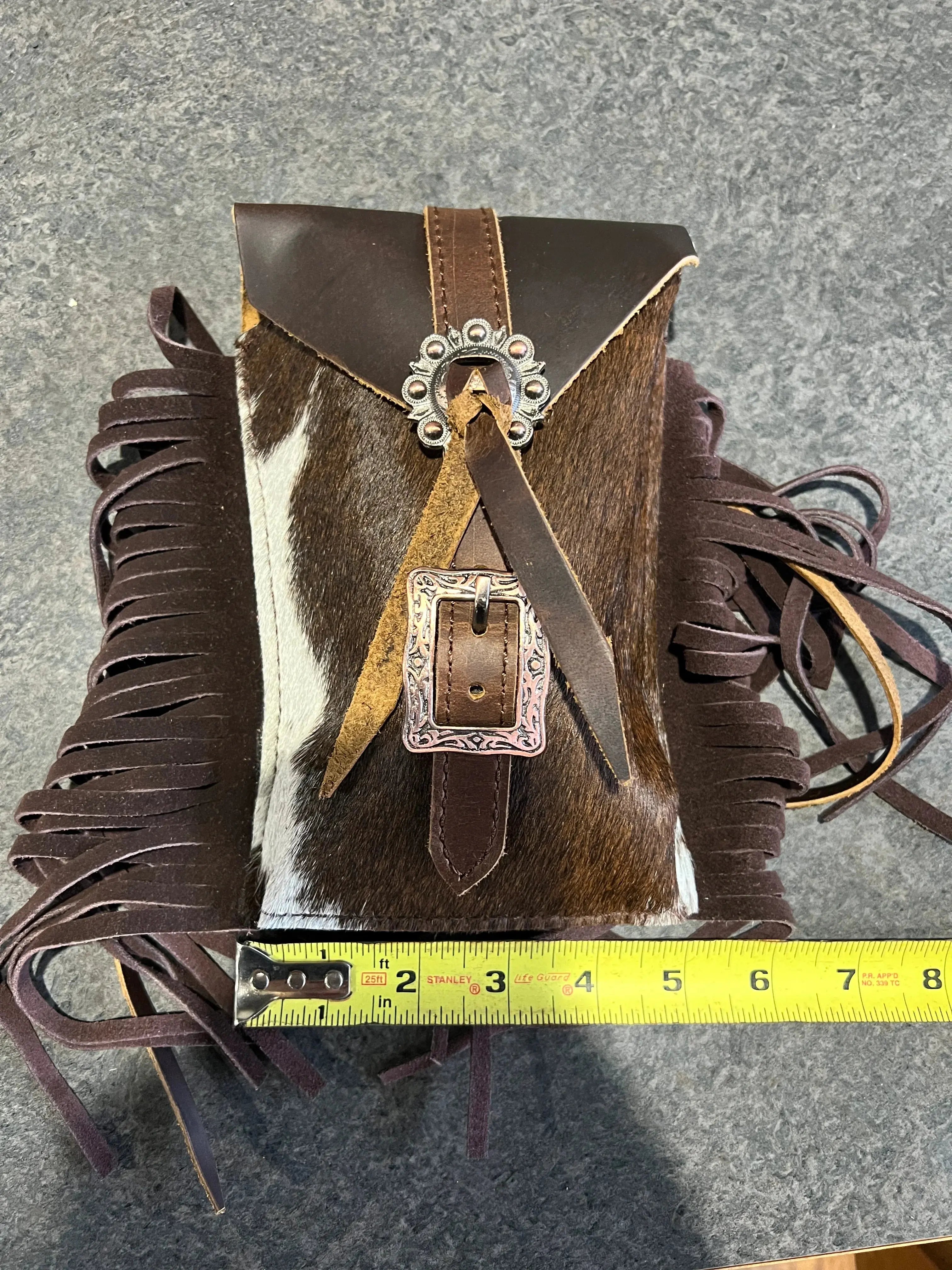 Hair on Cowhide Saddle Bag Rear Cinch