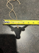 Cowhide Western Leather Christmas Ornament - Steer Head- Sold Individually