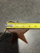 Cowhide Western Leather Christmas Ornament- Star - Sold Individually