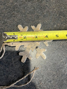 Cowhide Western Leather Christmas Ornament - Snowflake - Sold Individually