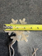 Cowhide Western Leather Christmas Ornament - Snowflake - Sold Individually