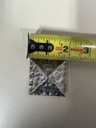 Silver pyramid shape concho with Screw.