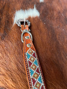 Crystal Rhinestone Collar -Maroon & Blue Dog