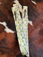 Premium Quality Cactus Print Nylon tie strap and Off Billet set Horse