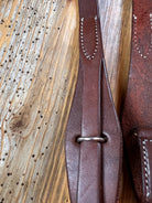 Oiled leather one ear headstall with quick change bit loops Horse