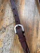 Heavy Oiled leather one ear headstall with quick change bit loops Horse Tack