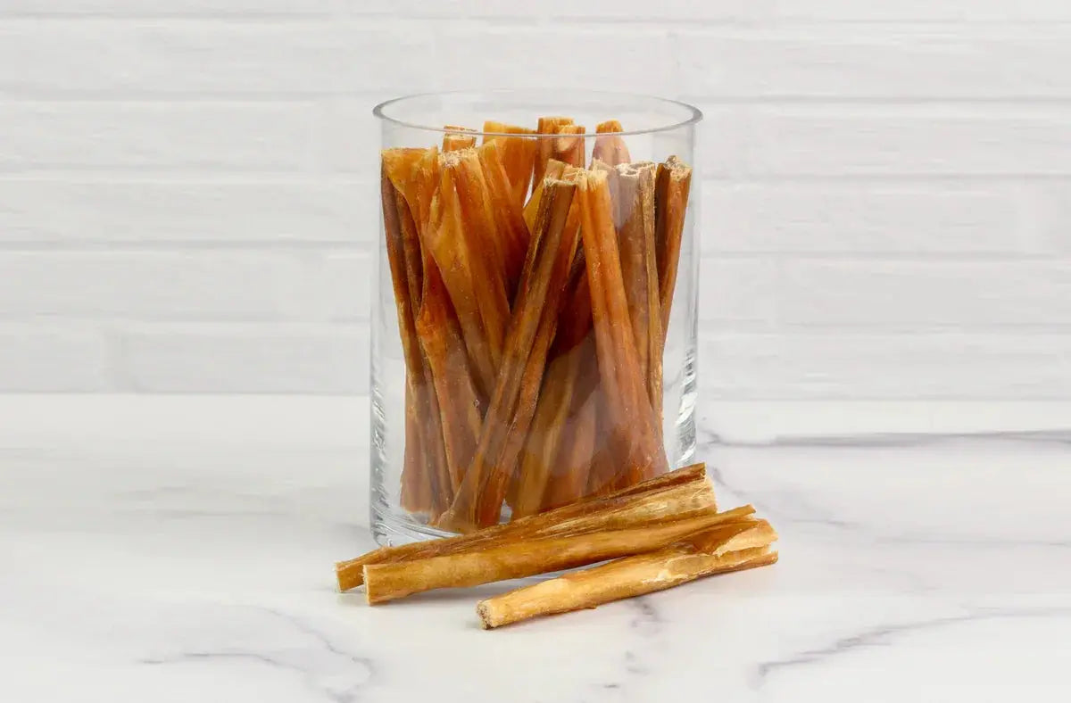 6" Low Odor Beef Bladder Sticks Dog