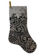 Rainbow Metallic Glitter Cowhide Christmas Stocking