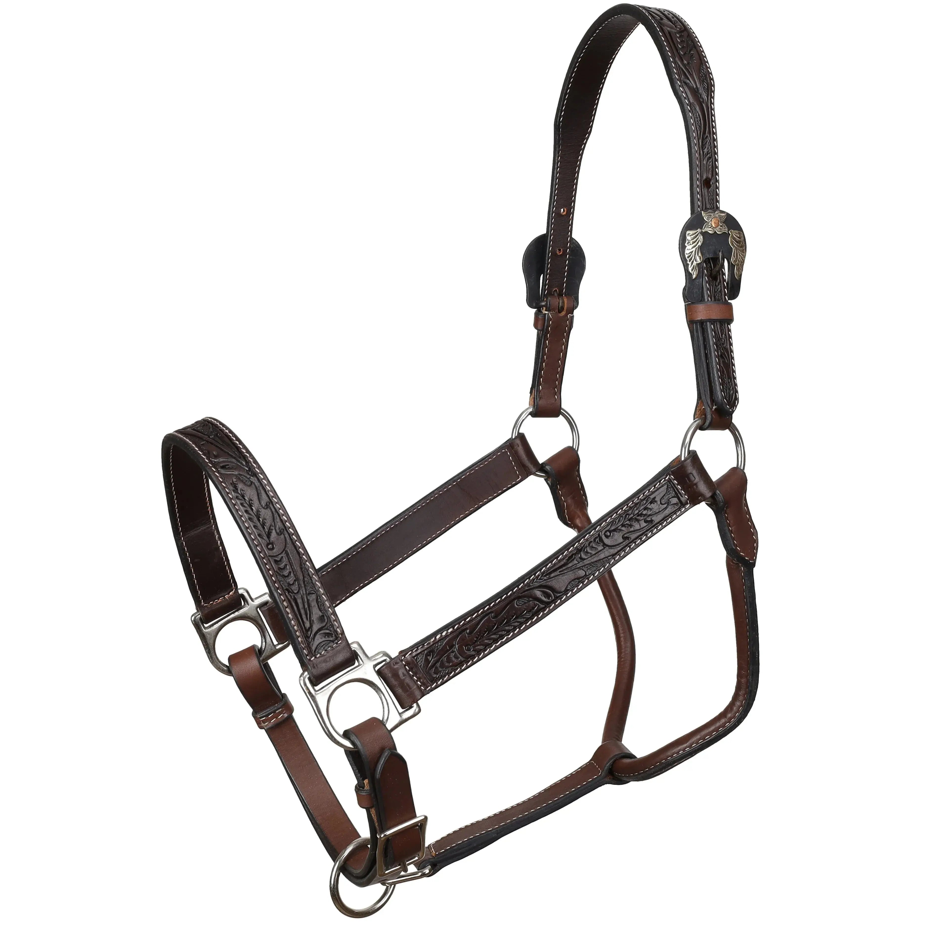 Midnight Oak Argentina Cow Leather Halter Horse