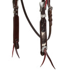 Nightshade Hide Argentina Cow Leather Browband Headstall Horse  close up