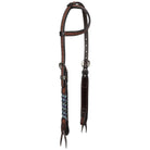 Navajo Nights Argentina Cow Leather Beaded One Ear Headstall Horse