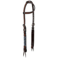 Navajo Nights Argentina Cow Leather Beaded One Ear Headstall