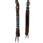 Navajo Nights Argentina Cow Leather Beaded One Ear Headstall Horse close up