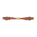 Argentina Cow Leather Rolled Curb Strap with Rawhide - Harness