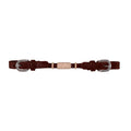 Argentina Cow Leather Rolled Curb Strap with Rawhide - Latigo