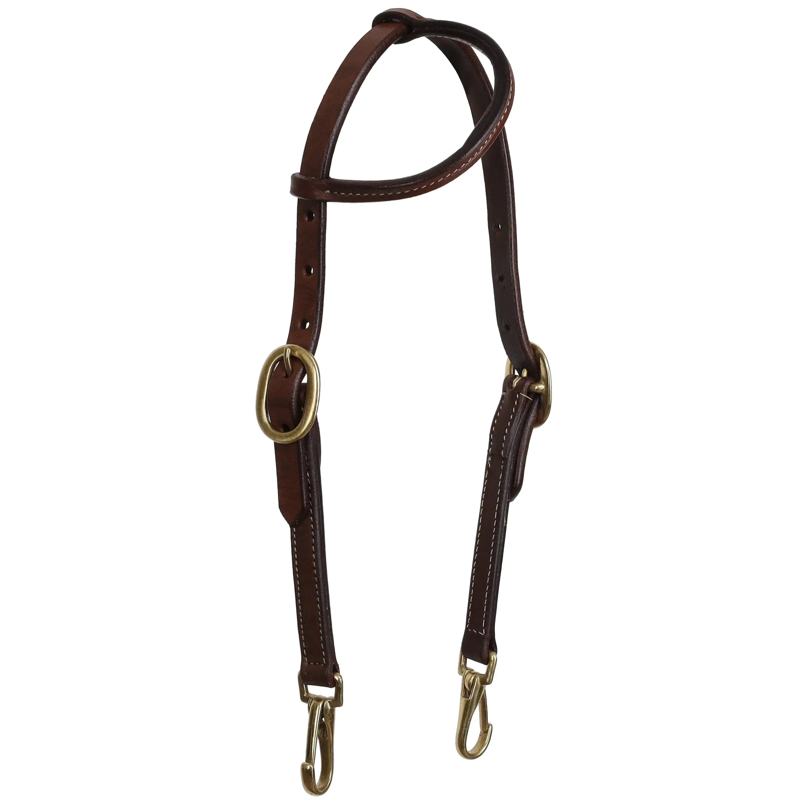 Argentina Cow Leather One Ear Headstall with Snaps - Mini/Small Pony