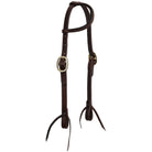 Dark Argentina Cow Leather One Ear Headstall - Mini/Small Pony