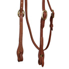 Argentina Cow Leather Browband Headstall with Brass Hardware