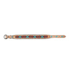 POPPY AZTEC HAND-TOOLED PADDED LEATHER DOG COLLAR Dog