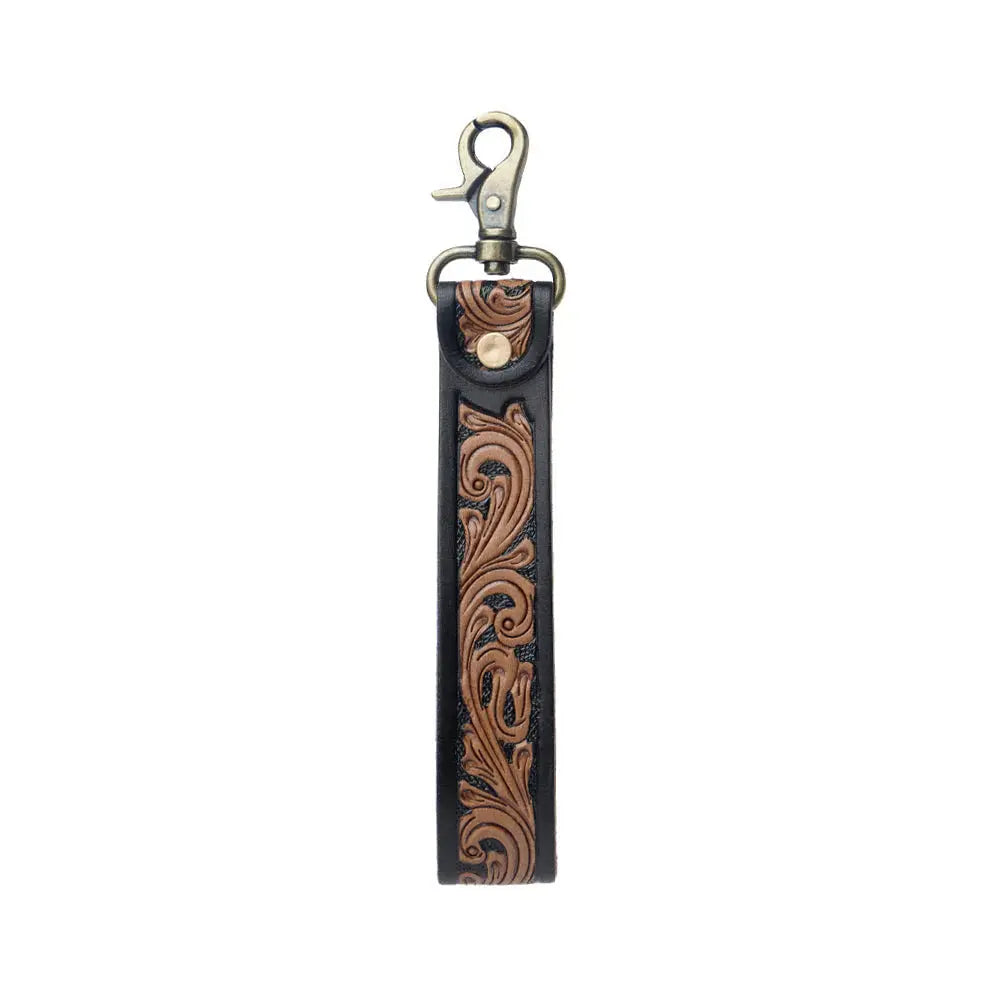 Turquoise Daydreams Key Fob In Black And Brown