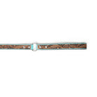 Teal Tooled Leash Dog
