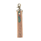 Rustleaf Rider Leather Key Fob In Sage Brown