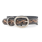 Midnight Canine Elegance Western Dog Collar In Black