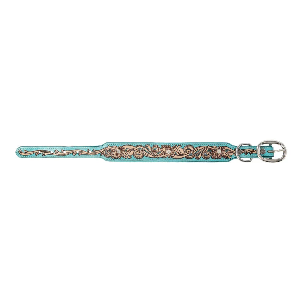 Turquoise Sky Southwest Dog Collar In Turquoise Dog