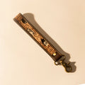 Wildvine Pony Western Handtooled Key Fob In Dark Brown With Hairon Detail