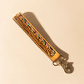 Wildhue Western Key Fob In Light Brown With Hand Painted Detail