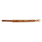 YELLOW SUNFLOWER HAND-TOOLED PADDED LEATHER DOG COLLAR Dog