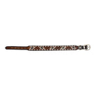 WHITE TOOLED FLOWER HAND-TOOLED PADDED LEATHER DOG COLLAR Dog
