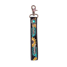 Cheyenne Bloom Hand-Tooled Key Fob