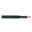 TEAL RED BLOOM HAND-TOOLED LEATHER STRAP