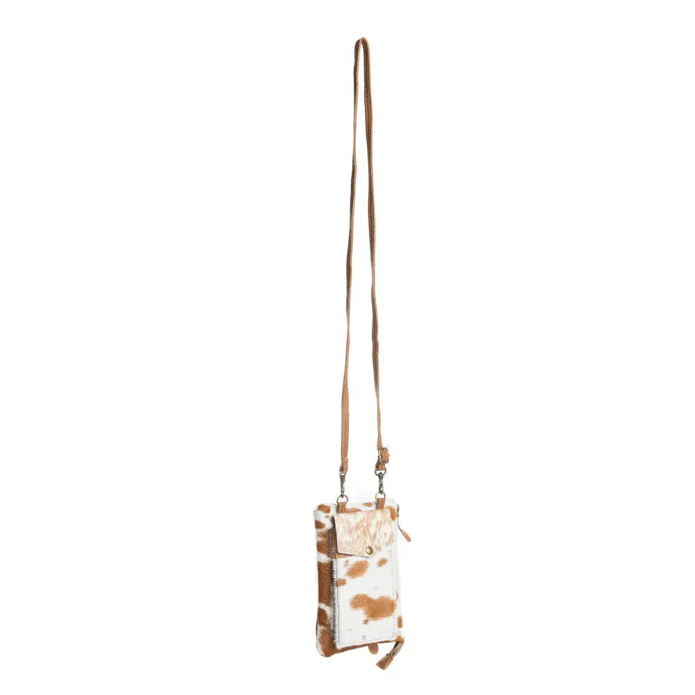 Wild Chic Phone Case Bag In Brown & White