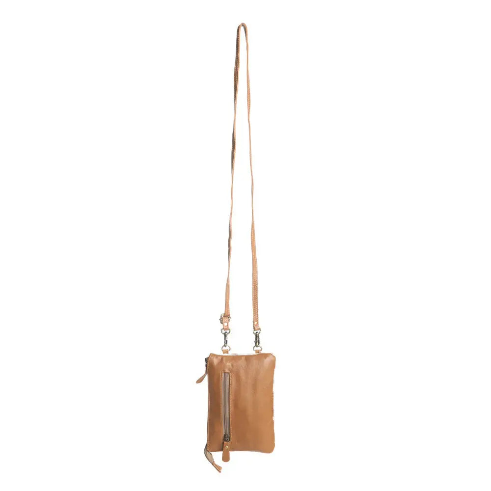 Wild Chic Phone Case Bag In Brown & White back