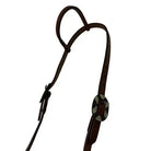 Oiled Harness Single Ear Headstall With Antique Silver Bar Buckle Horse