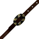 Oiled Harness Single Ear Headstall With Antique Silver Bar Buckle Horse